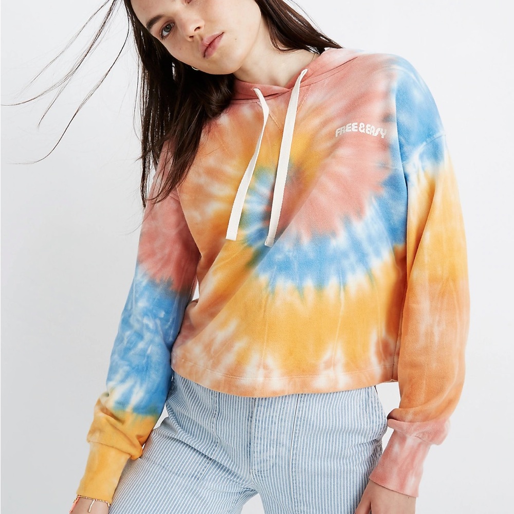 NWT Madewell x Free & Easy Tie-Dye Hoodie Sweatshirt